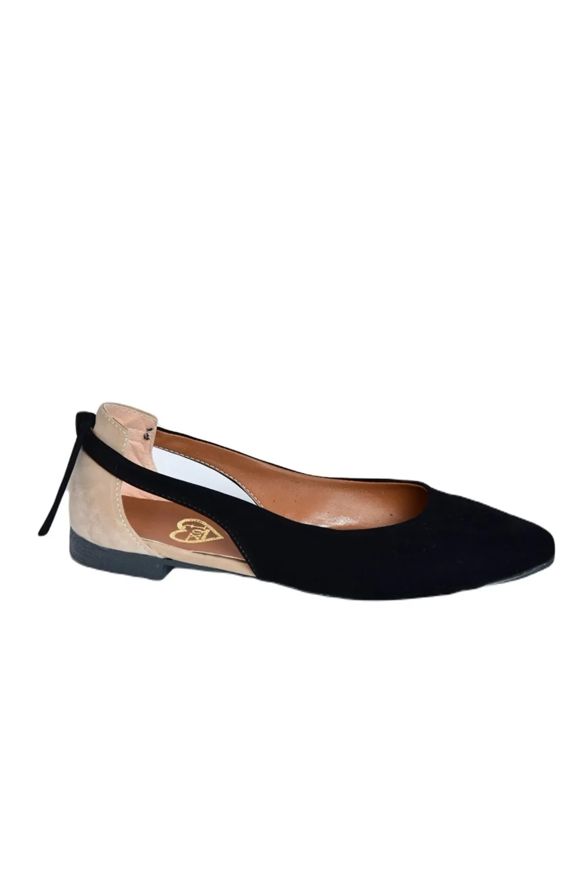 Fox Shoes  Schwarz/Hellbraune Ballerinas für Damen H726324002