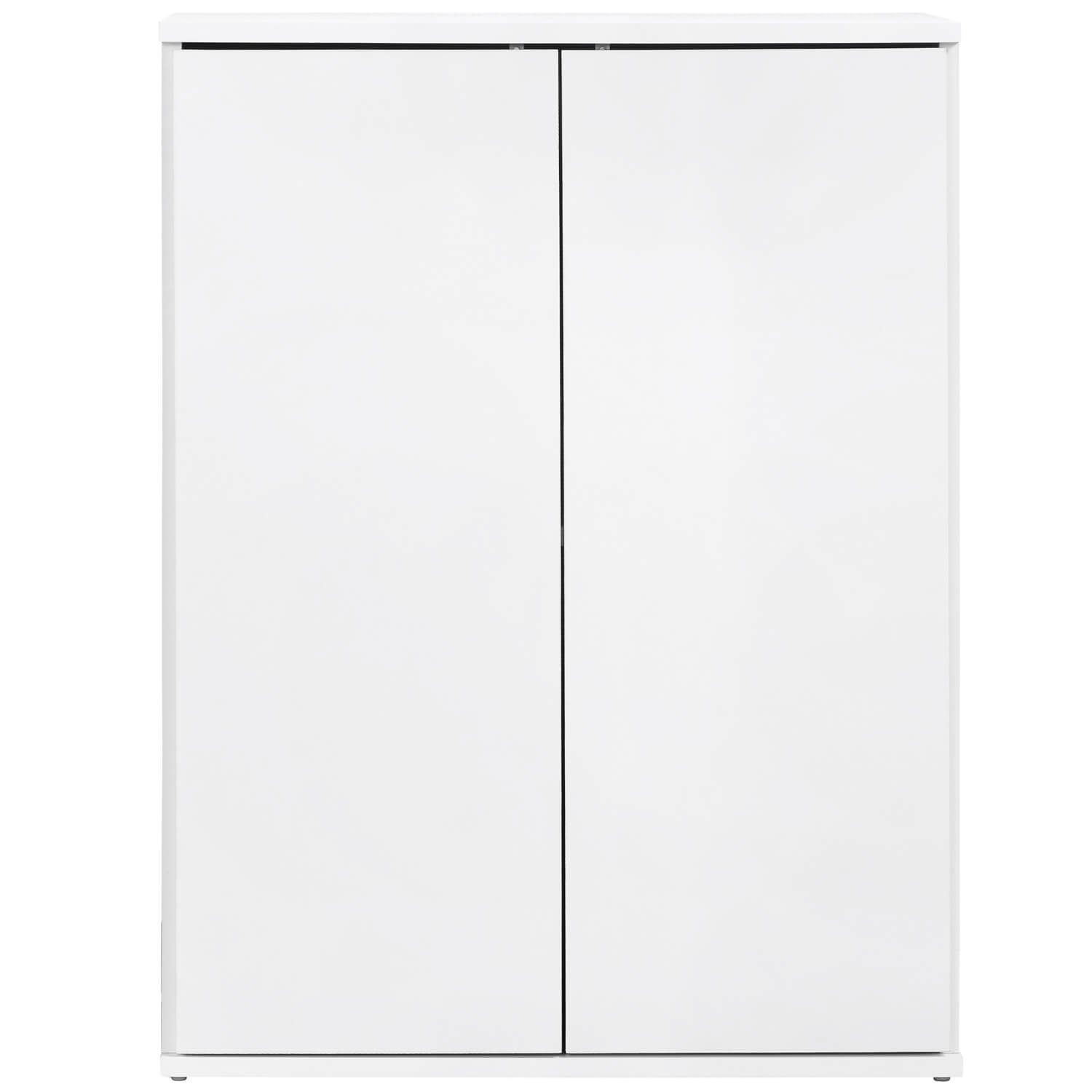 mokebo Mehrzweckschrank Der Kurze (mit Einlegeboden) Aktenschrank, Schuhschrank oder Aufbewahrungsschrank in Weiß
