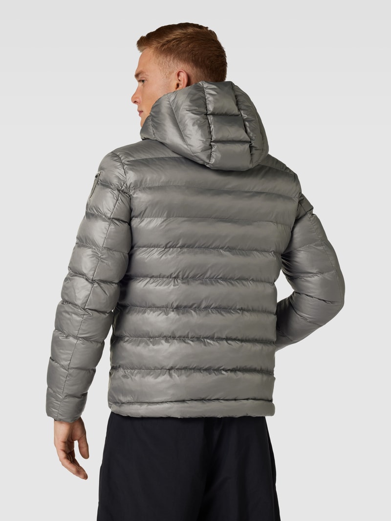 Steppjacke mit Label-Detail in anthrazit