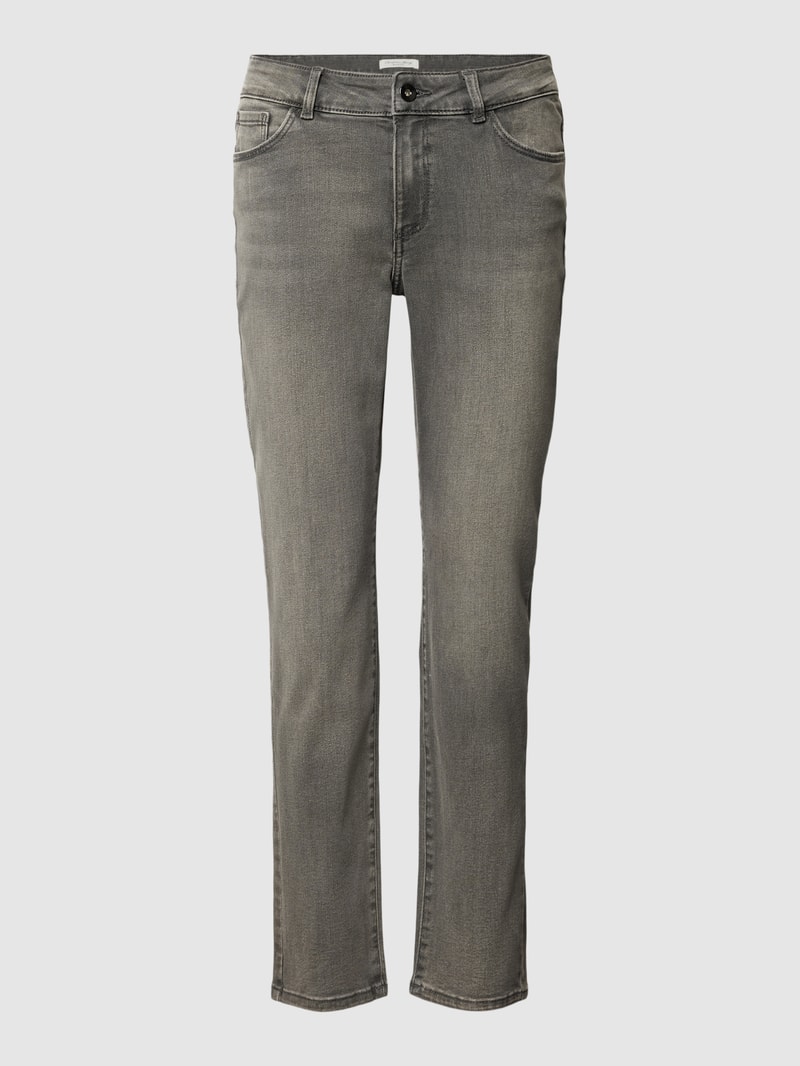 Jeans in 5-Pocket-Design in mittelgrau
