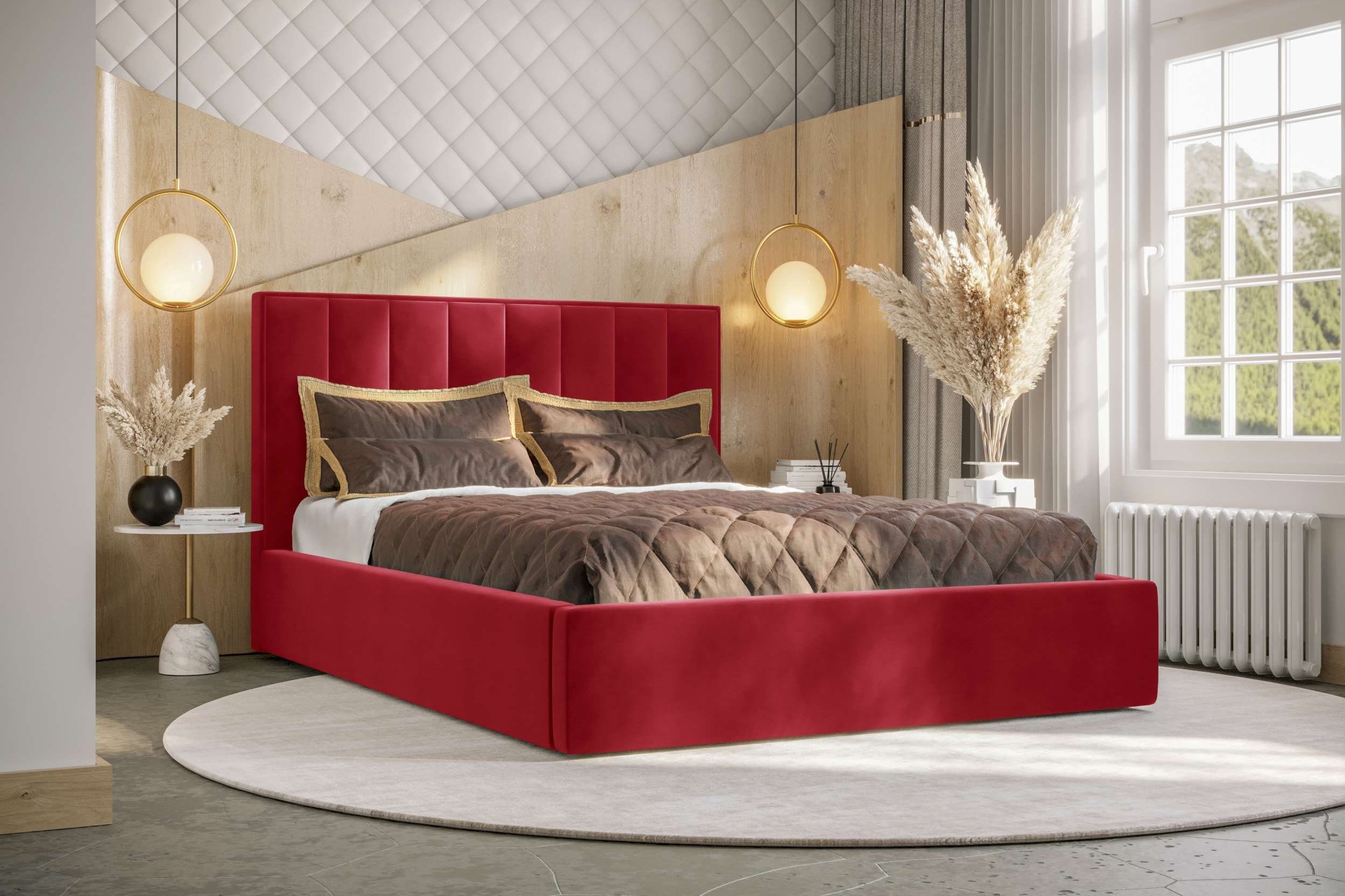 Stylefy Polsterbett Brandon (Schlafzimmerbett, Bett), 140/160/180 x 200 cm, Bettkasten, Kopfteil gepolstert