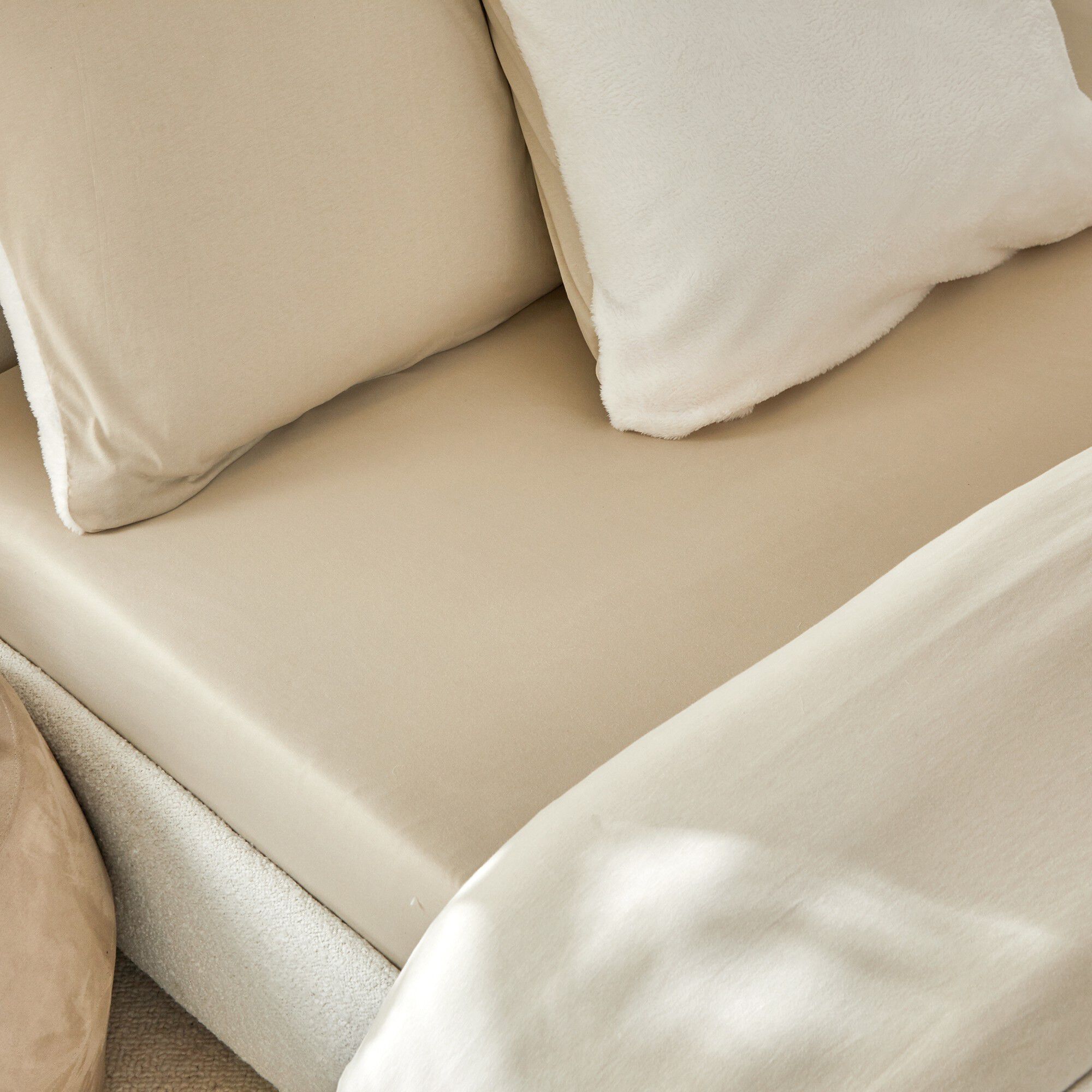 Linge de lit réversible jersey polaire toucher peluche