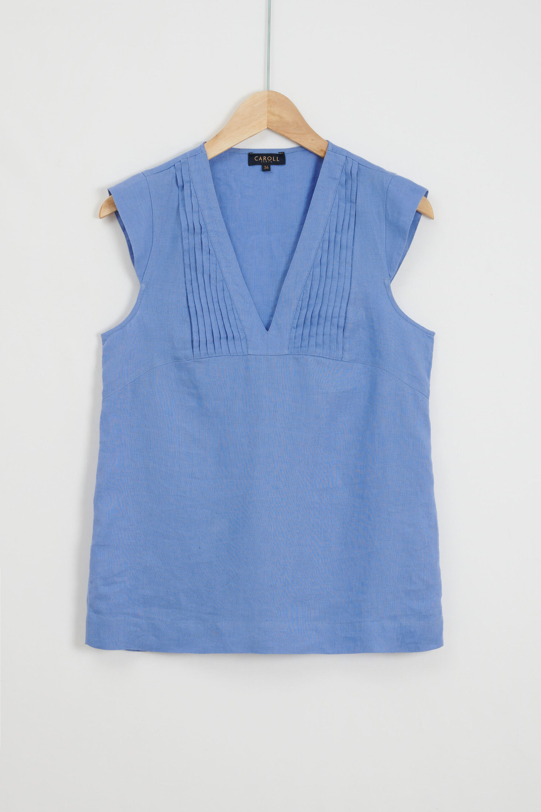 blouse fary 100% lin parme femme