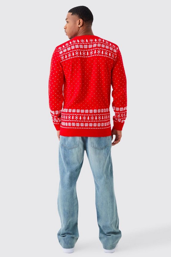 Weihnachtspullover mit I Got Ho Ho Hos Print