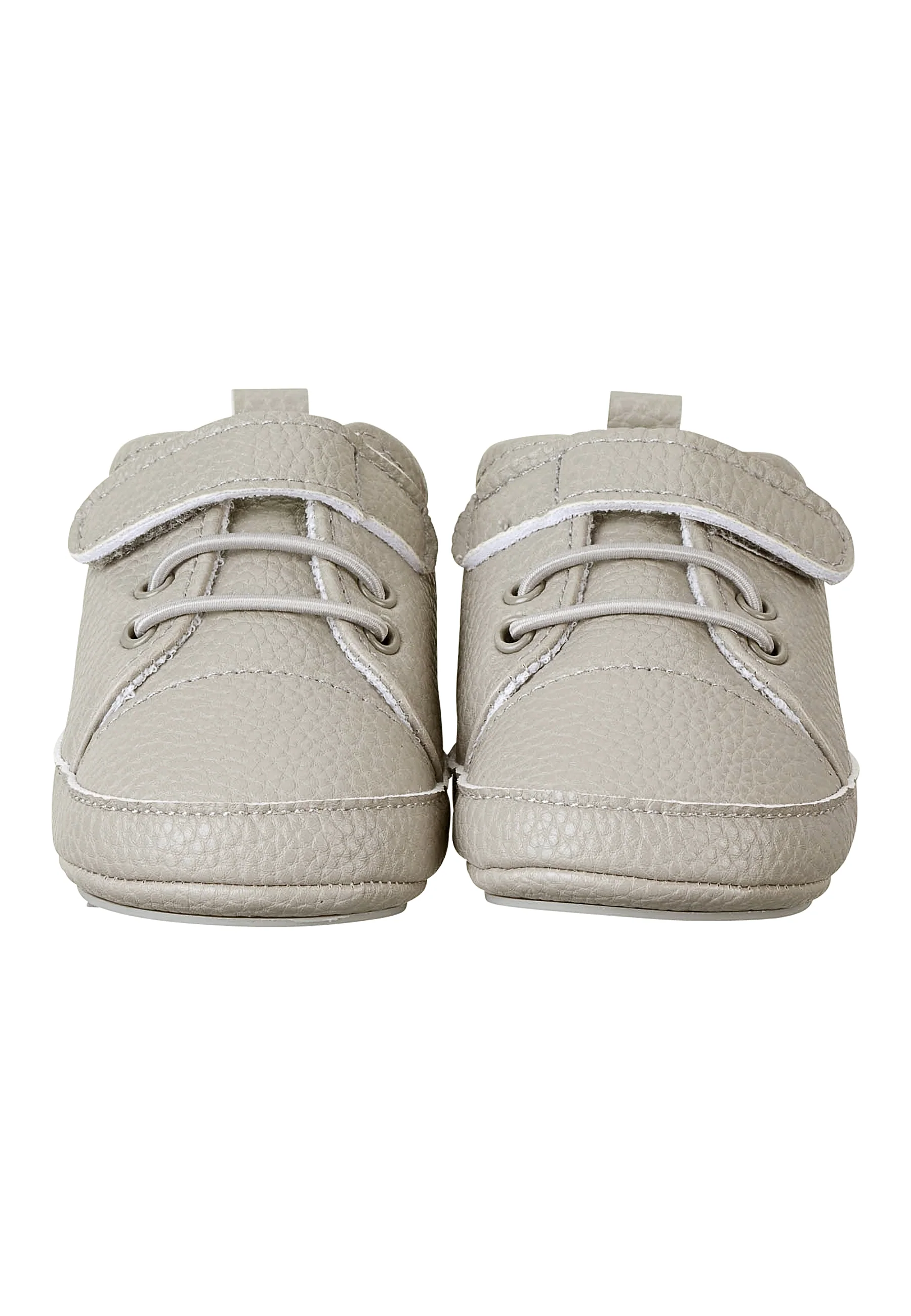 Babyschuh aus Kunstleder, Marine und Weiß