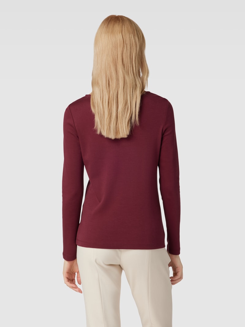 Longsleeve mit U-Boot-Ausschnitt in bordeaux rot