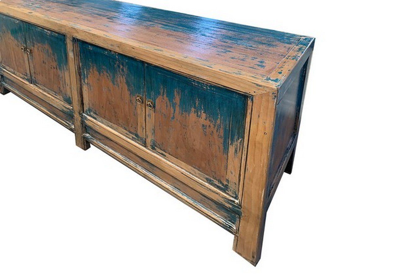 daslagerhaus living Bauernschrank Sideboard Shanxi natur blau