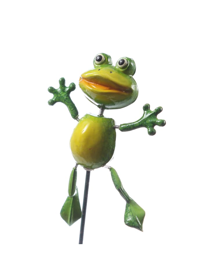 MARELIDA Gartenstecker Wackel Frosch Quaki Pflanzenstecker H. 54cm in grün günstig kaufen onesize