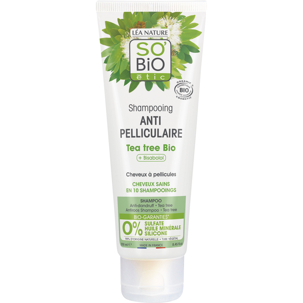 LÉA NATURE SO BiO étic Shampooing anti-pelliculaire, Tea Tree bio & Bisabolol Shampooing
