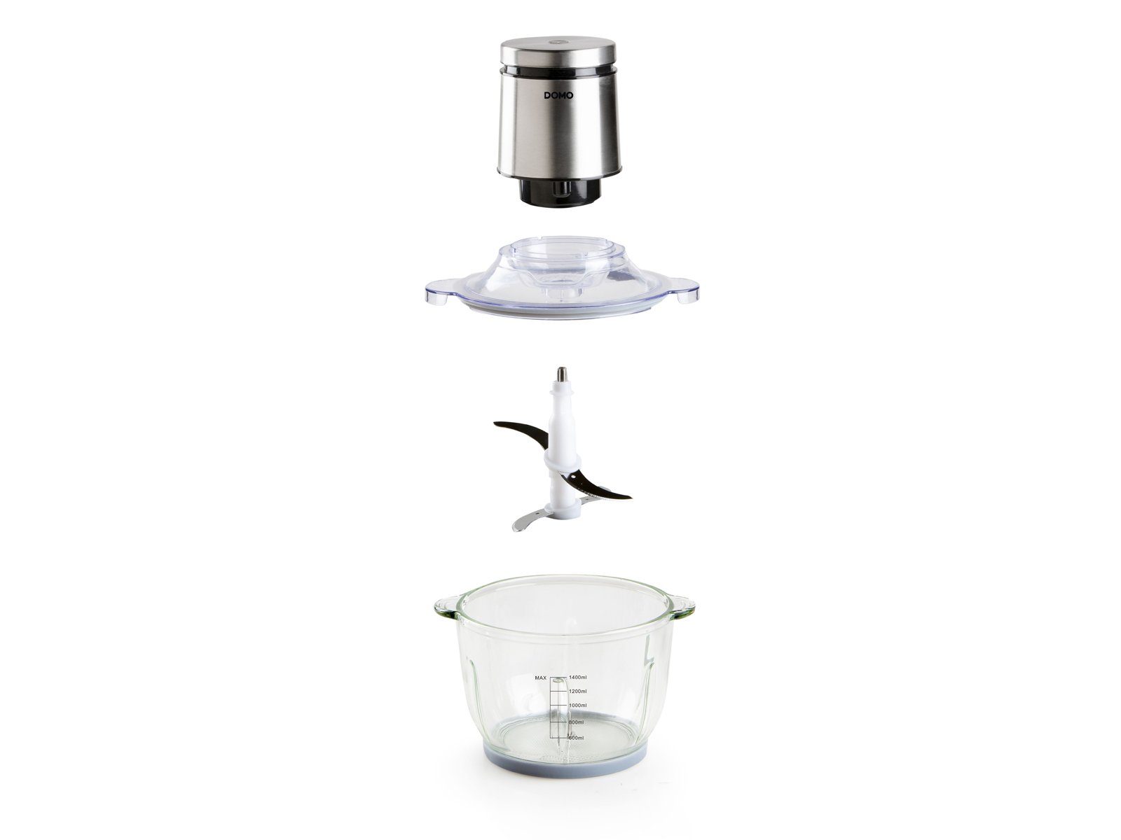 Domo Zerkleinerer, 400 W, Elektrischer Food Chop-per Mehrzweck Zwiebel Gemüse-Schneider Mixer