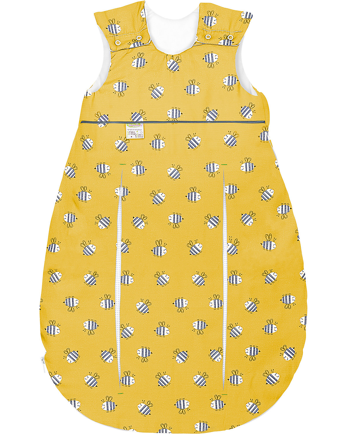 primaklima Jersey-Schlafsack, Bienchen mustard, 60 - TOG 2,5