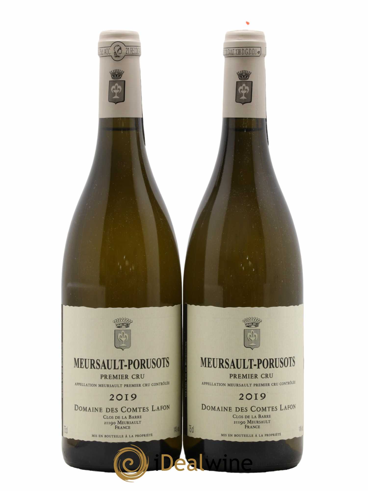 Meursault 1er Cru Porusots Comtes Lafon (Domaine des)  2019 - Lot de 2 Bouteilles