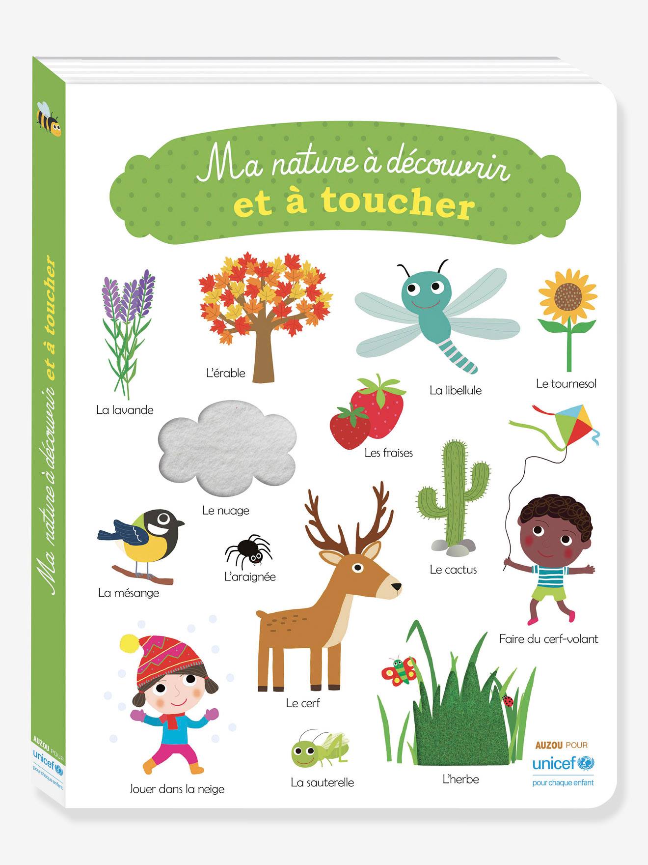 Imagier Ma nature à découvrir et à toucher AUZOU blanc