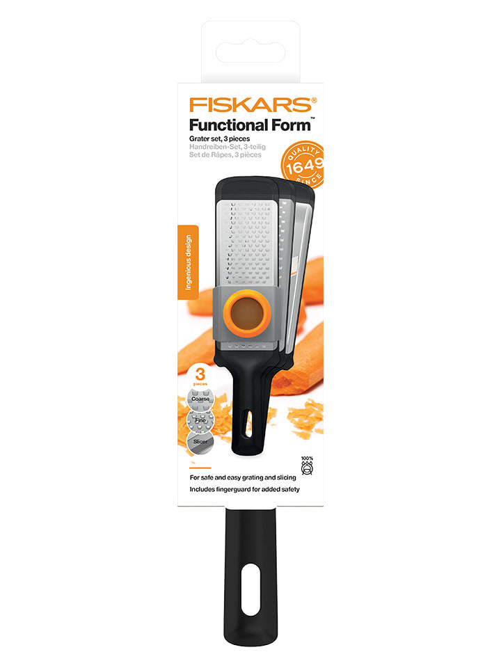 Fiskars 3er-Set: Handreiben in Silber/ Schwarz - (L)31,8 x (B)7,9 cm günstig kaufen onesize