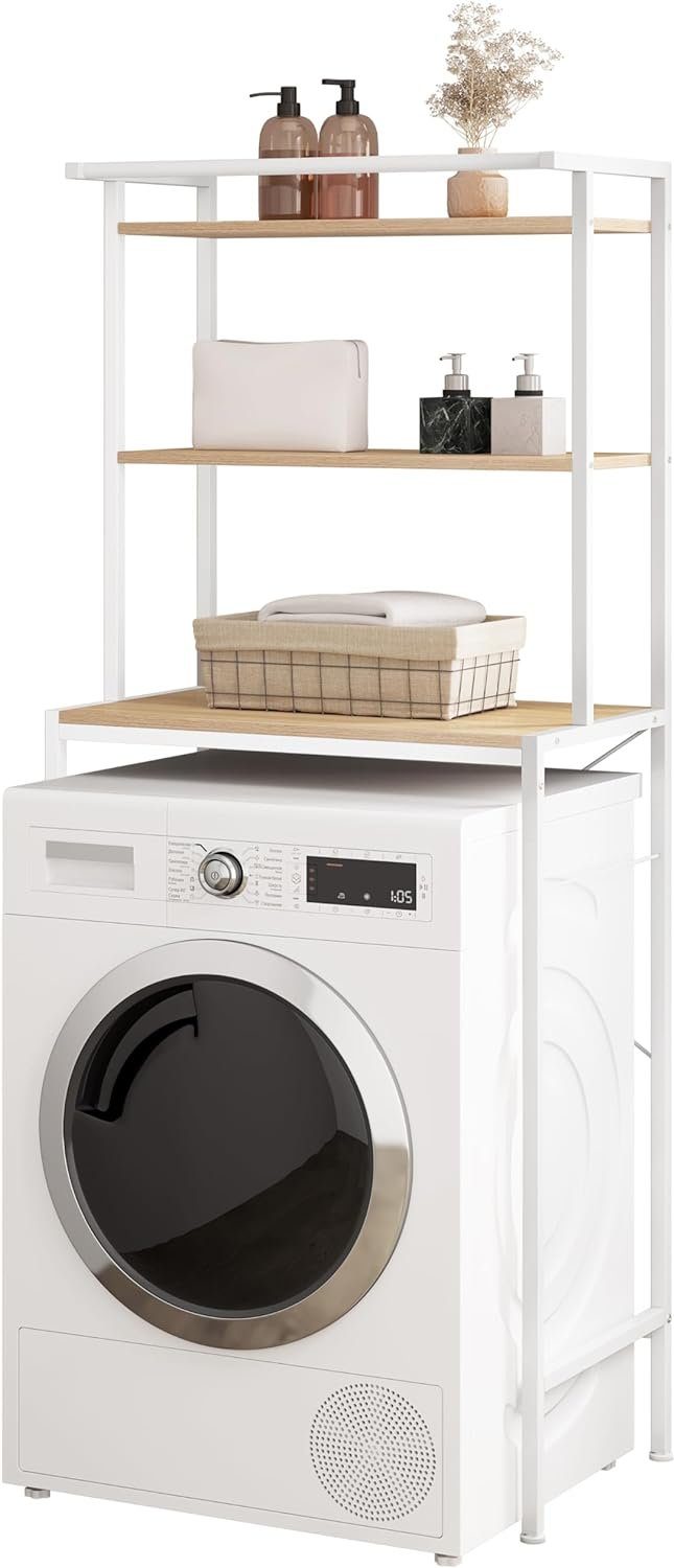 EUGAD Mehrzweckregal, 1-tlg., Waschmaschinenregal, WC Regal, Metall Holzwerkstoff