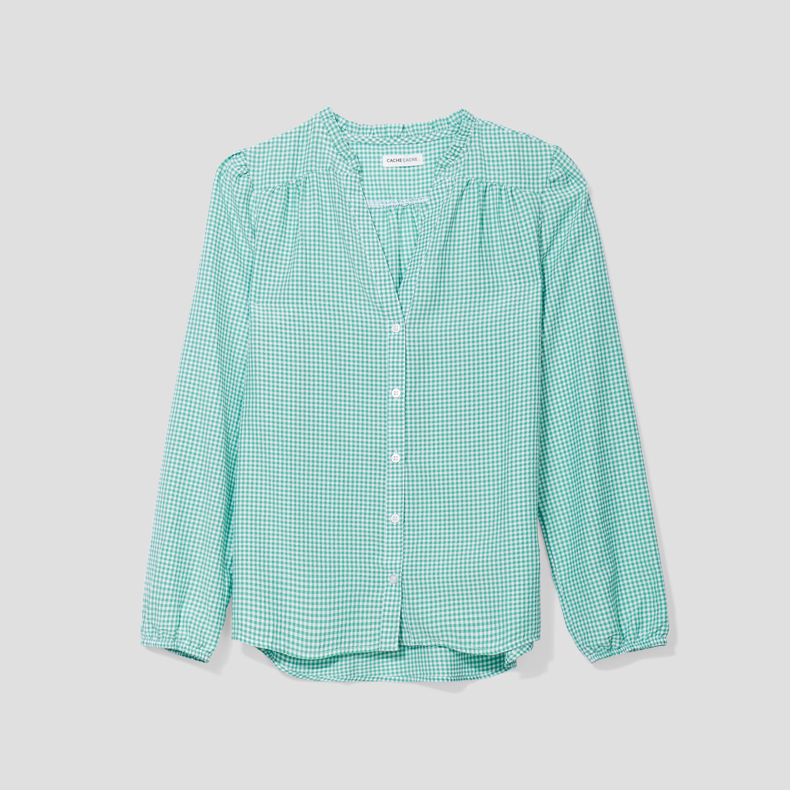 Chemise manches longues blanc femme | Cache Cache