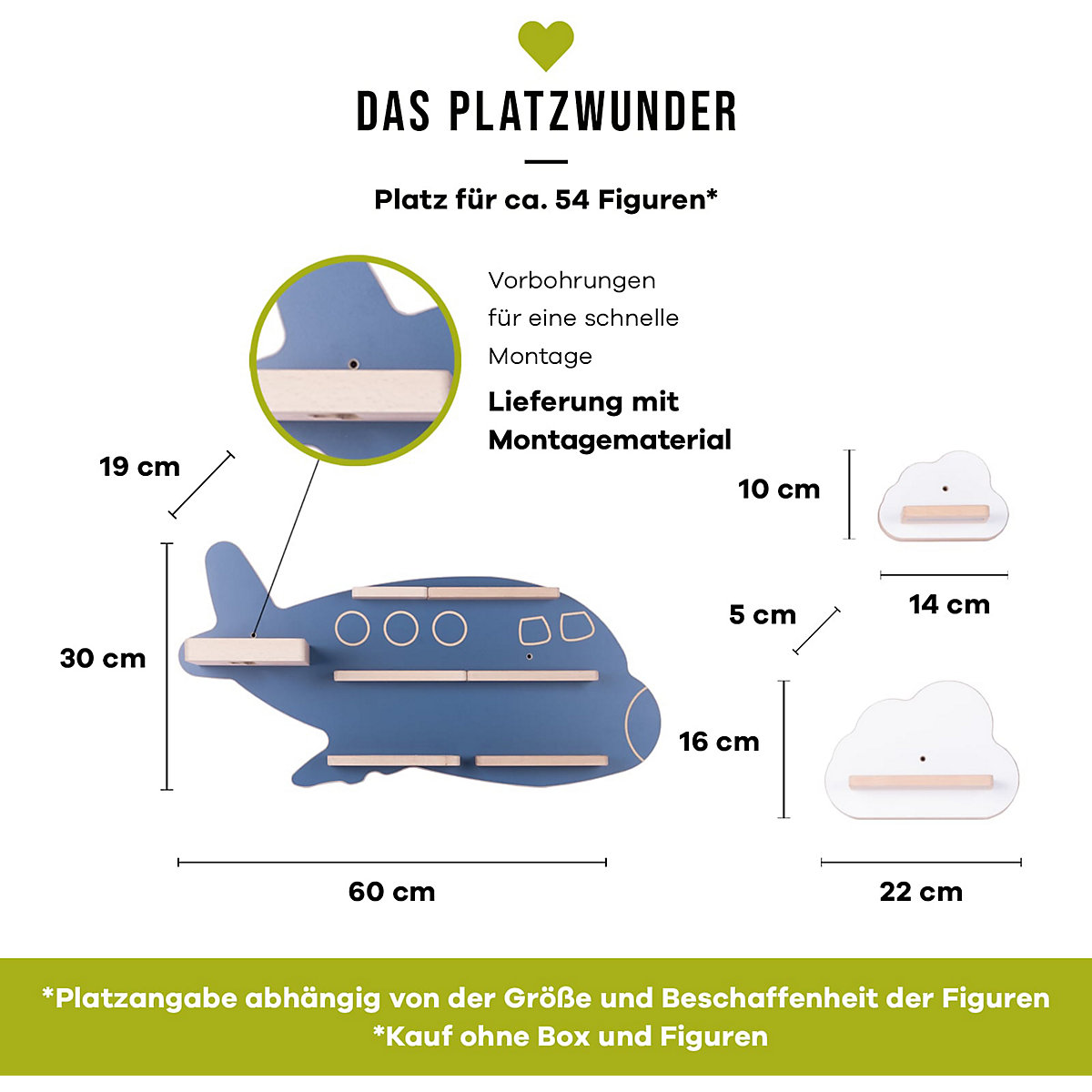 Kollektion Flugzeug Wolken, blau-weiß