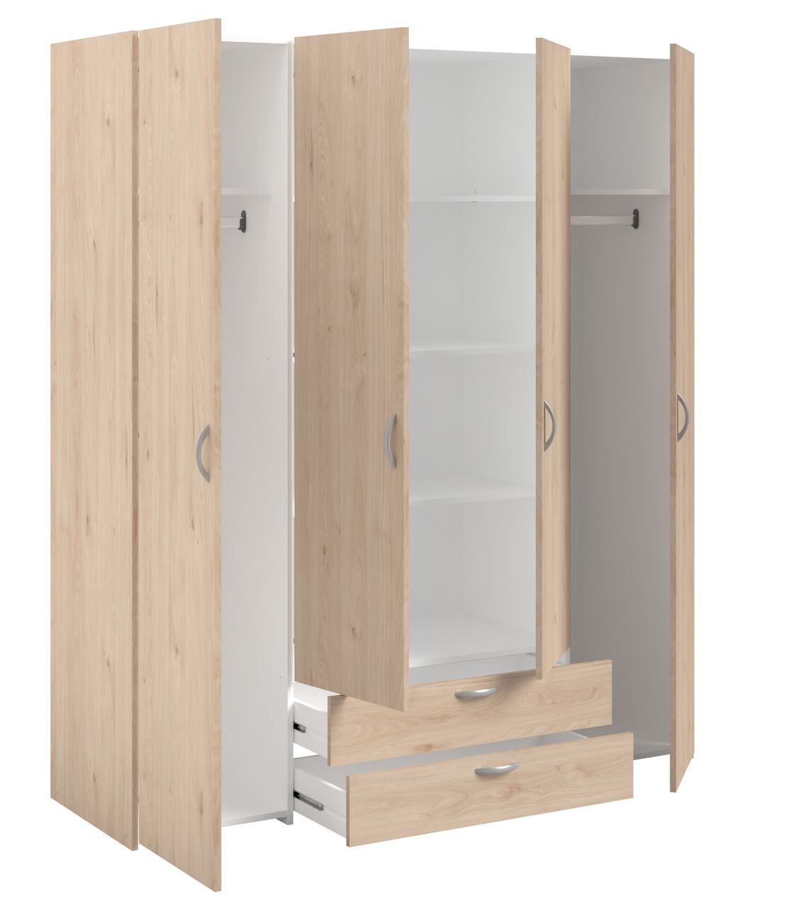 Parisot Kleiderschrank, 4-türig, Daily 11 - Eiche