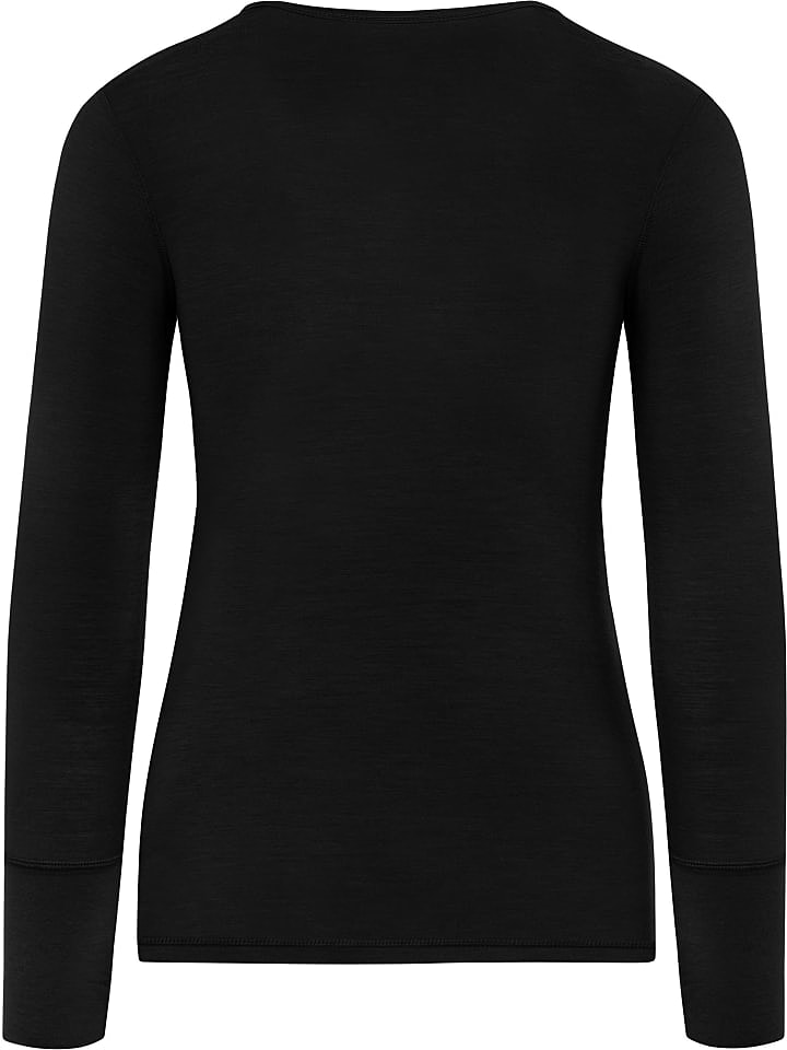 Normani Outdoor Sports Merino Umstands-Langarm-Shirt „Cambria“ in Schwarz günstig kaufen M