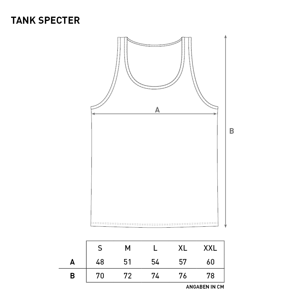 Tank Top Herren SCHILD Ton in Ton schwarz