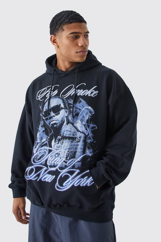 Oversize Hoodie mit lizenziertem Pop Smoke Print