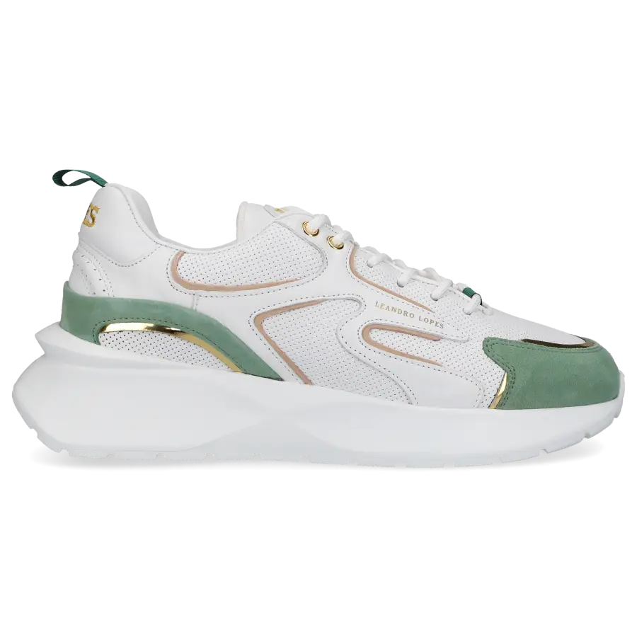 Leandro Lopes - Sneaker low CRAFTER 2.0 Kalbsleder Materialmix - weiß