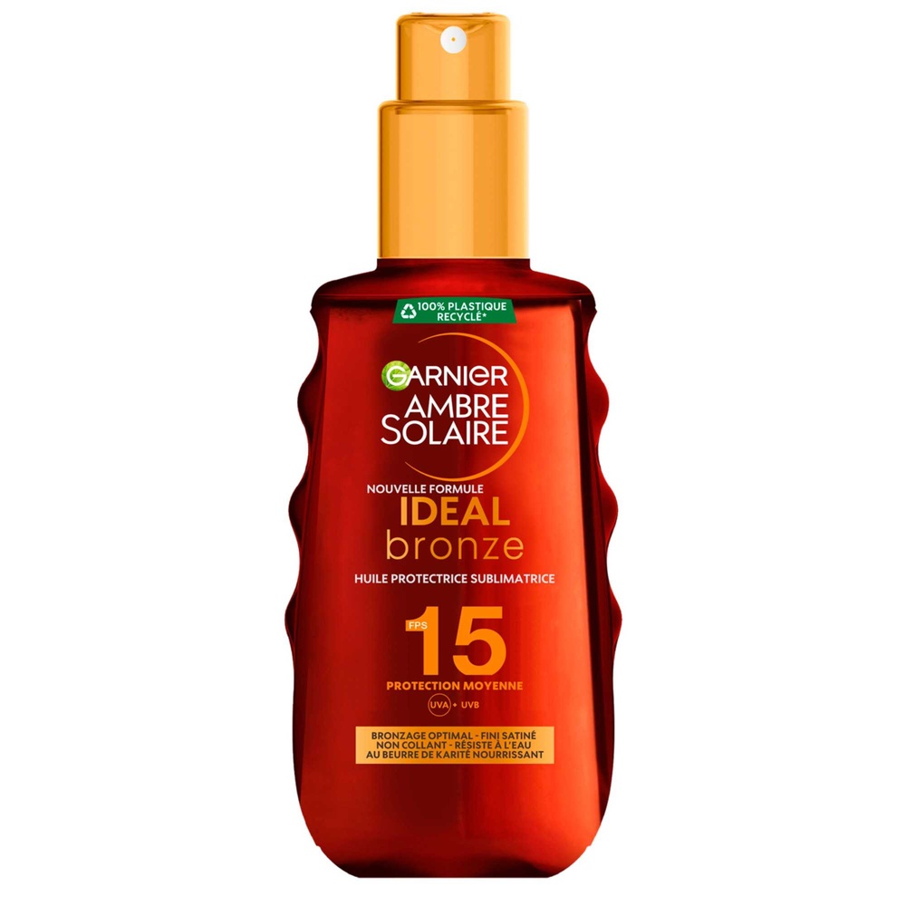 garnier Ambre Solaire Ideal Bronze Huile protectrice sublimatrice Huile protectrice sublimatrice de bronzage FPS15