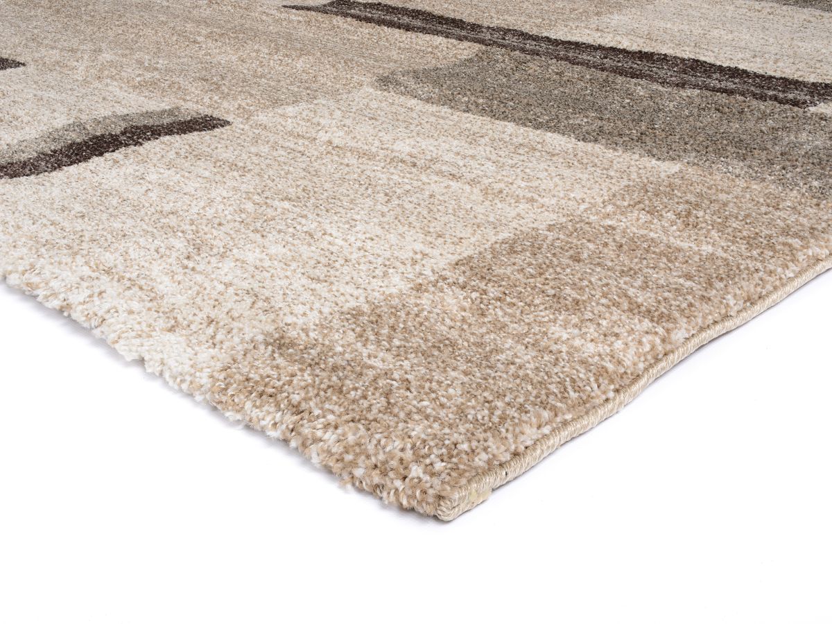 Webteppich Castle Diamant Beige-Braun 65 x 130 cm