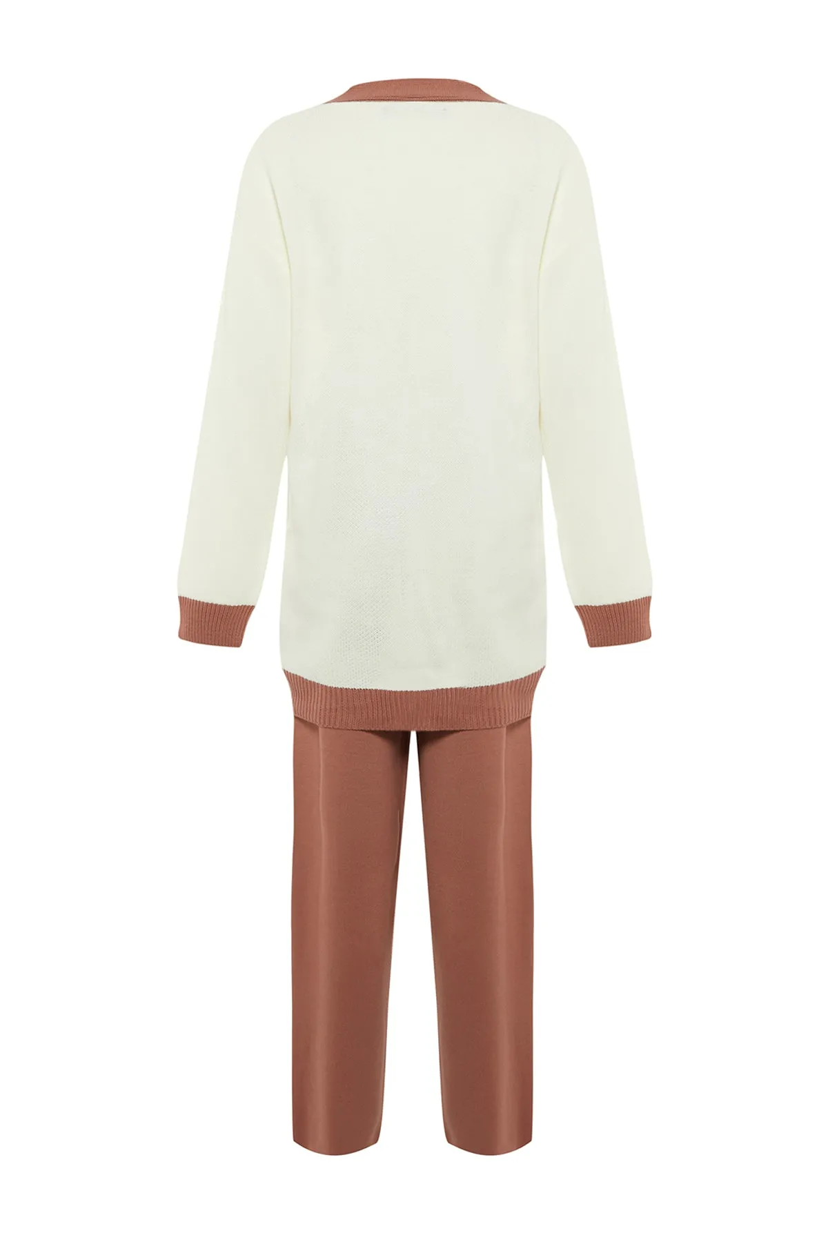 Trendyol Modest  Strickset mit Cardigan und Hose mit Streifendetail von Dried Rose TCTAW22AU0156