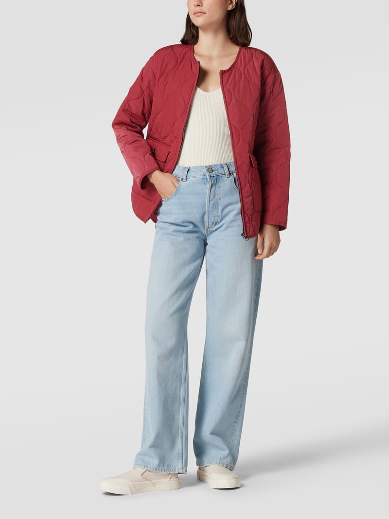 Steppjacke mit abgerundetem Saum in rostrot