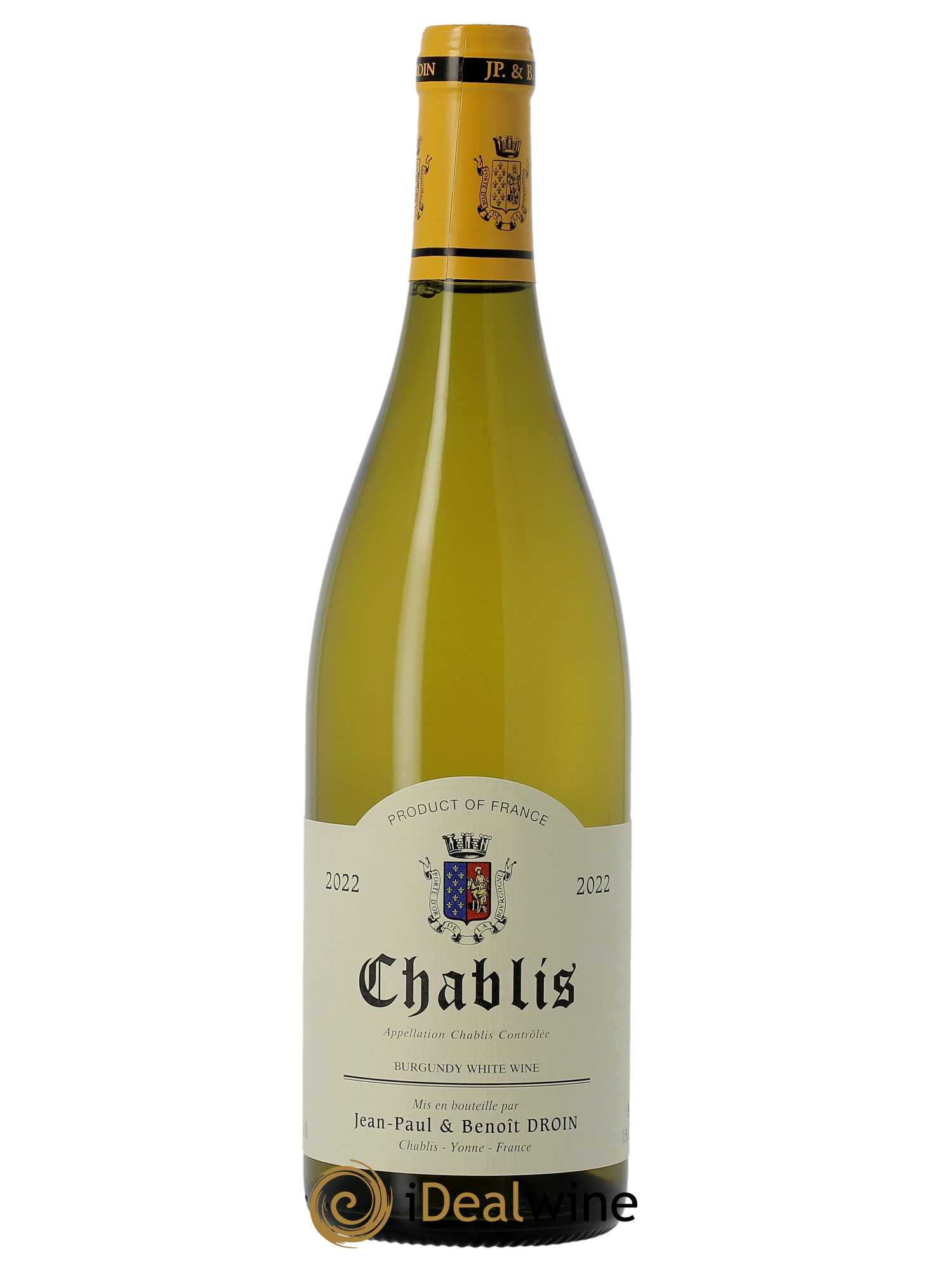 Chablis Jean-Paul & Benoît Droin (Domaine)  2022 - Lot de 1 Bouteille