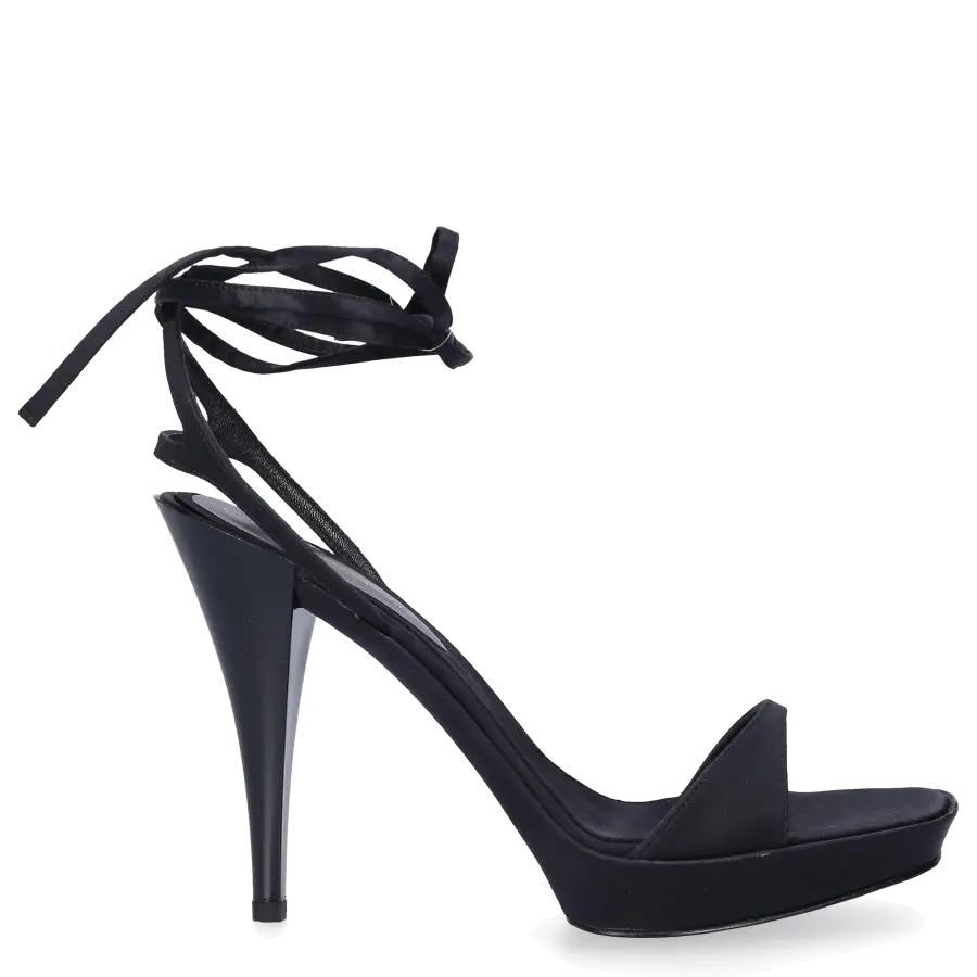 Gianvito Rossi - Sandalen GA3350 Veloursleder Zierriemen schwarz - schwarz