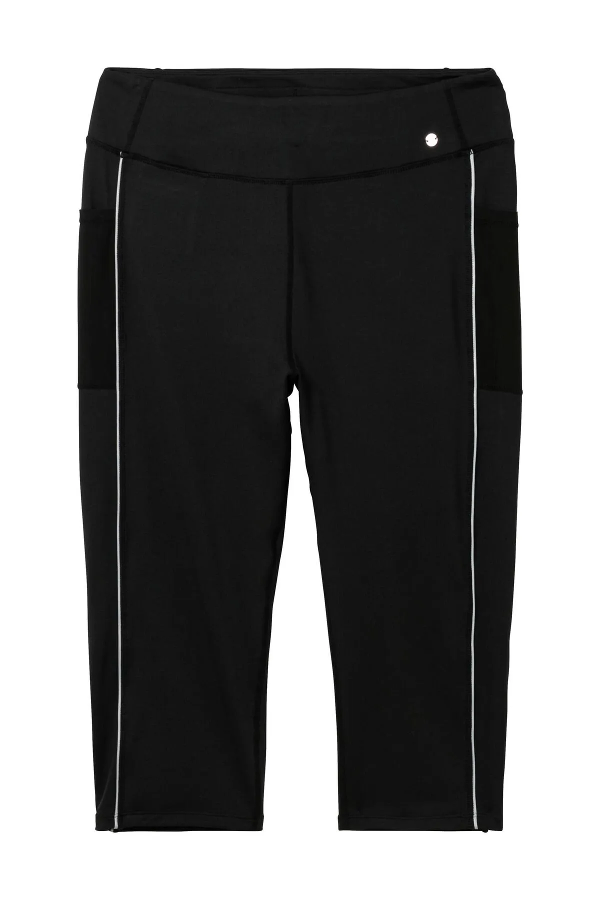 Sheego  Sport-Leggings - Schwarz - Mittlerer Bund