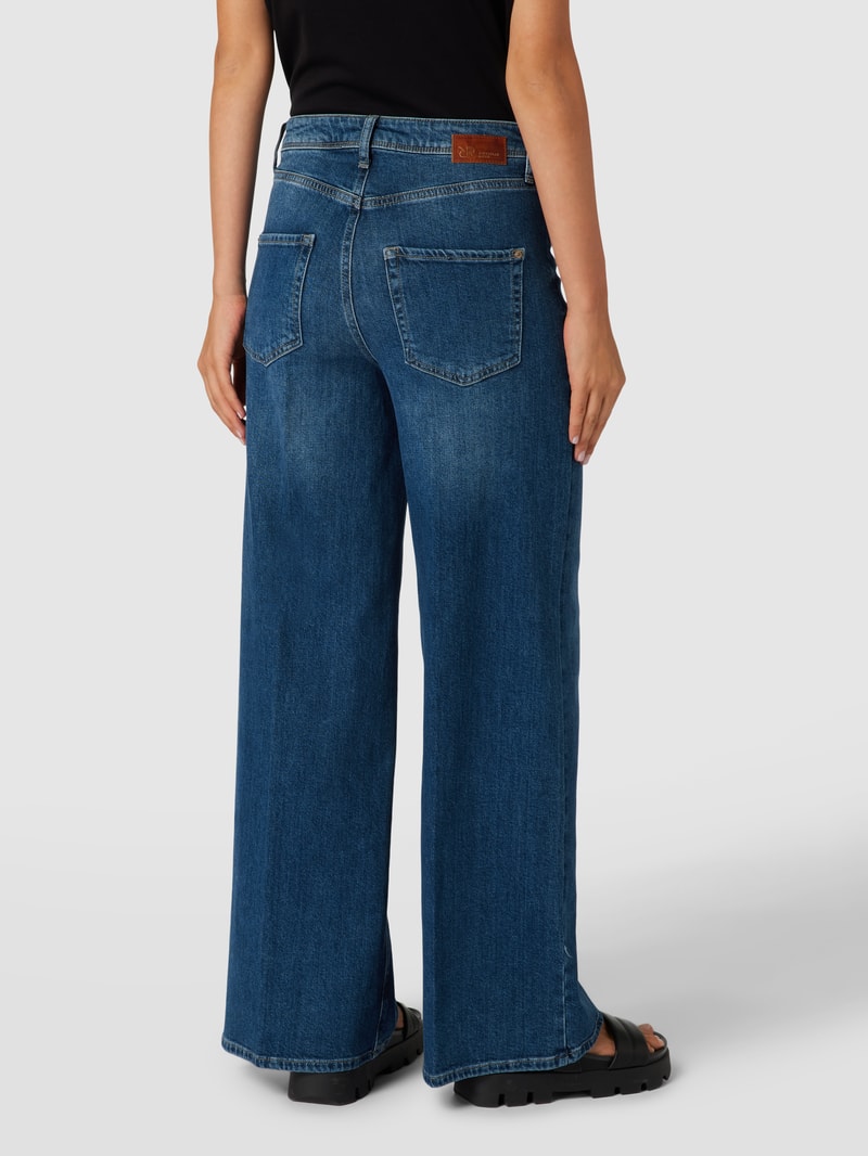 Jeans mit Label-Patch Modell 'Sventy' in blau