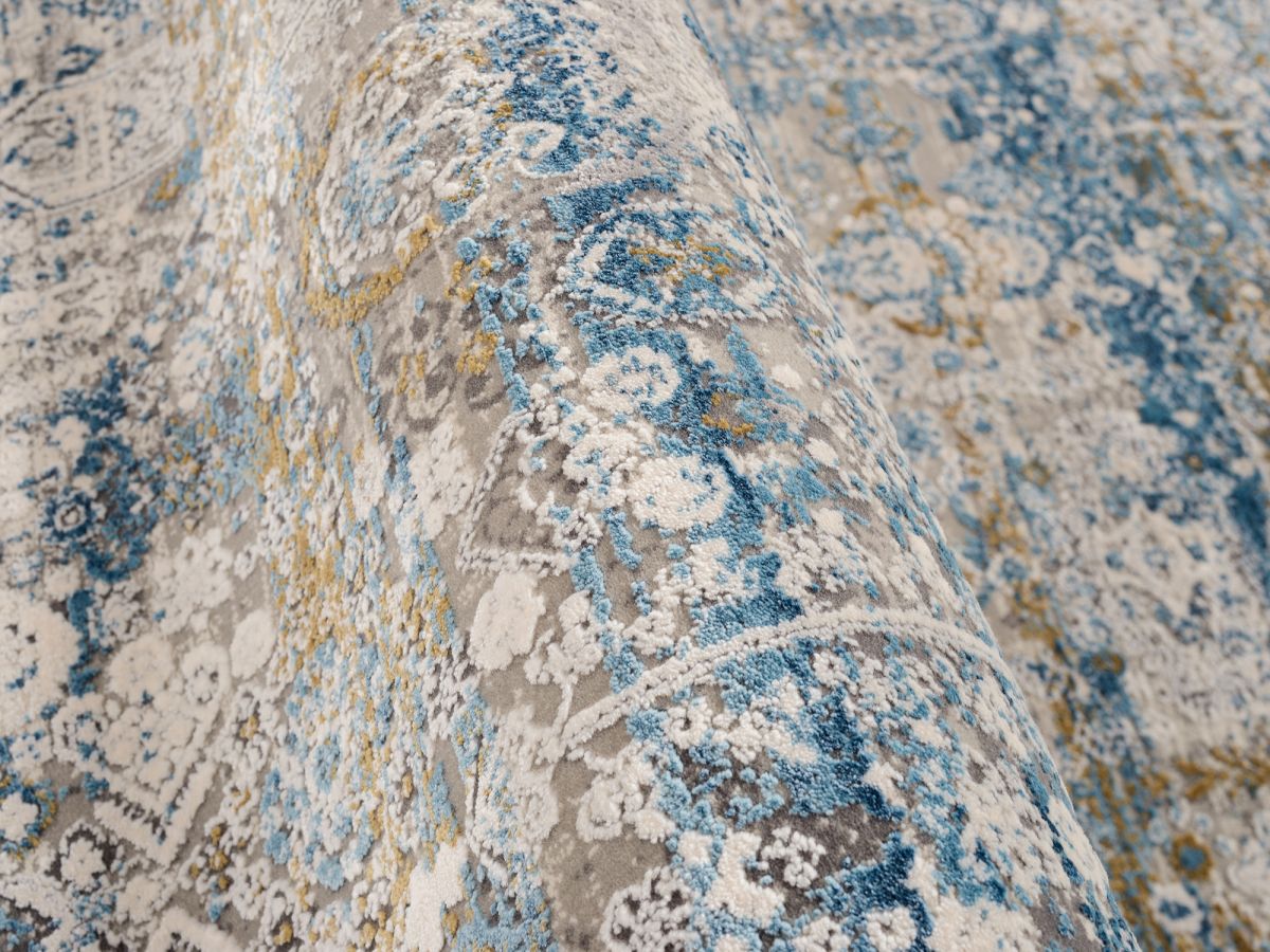 Webteppich Inka Grau-Blau 160 x 230 cm