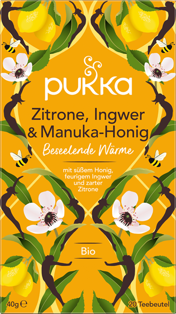 Pukka Bio-Kräutertee Zitrone, Ingwer & Manuka-Honig