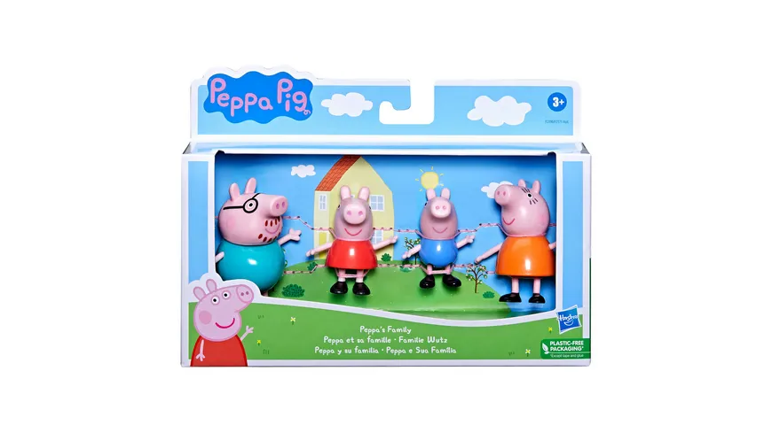 Hasbro - Peppa Pig Peppa’s Adventures Familienfiguren 4er-Pack, sortiert, 1 Stück