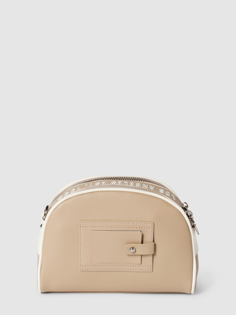 Handtasche mit Label-Detail Modell 'HEATHER' in sand