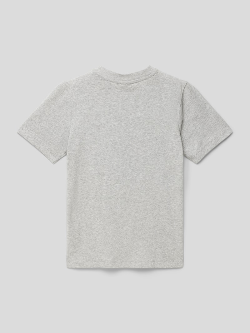 T-Shirt mit Motiv-Print in mittelgrau meliert