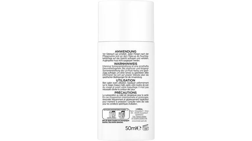 L'Oréal Bright Reveal Dark Spot UV-Fluid LSF50+ 50 ml