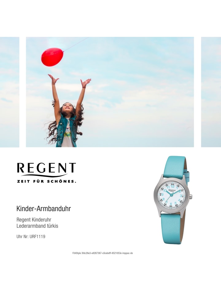 Regent Analog-Armbanduhr Regent Kinderuhren türkis klein (ca. 26mm) günstig kaufen onesize
