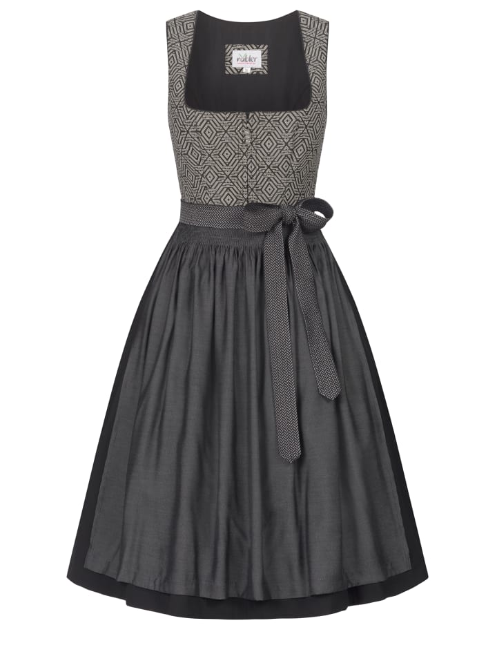 Nübler Midi Dirndl Grace in Schwarz günstig kaufen
