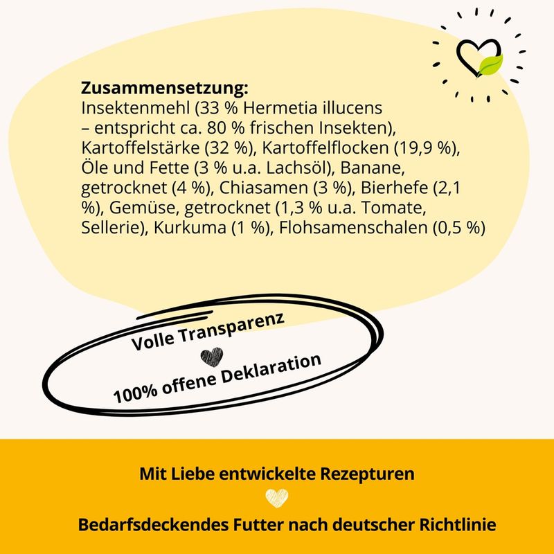BugBell BugKeks Adult Insekten, Banane und Chiasamen