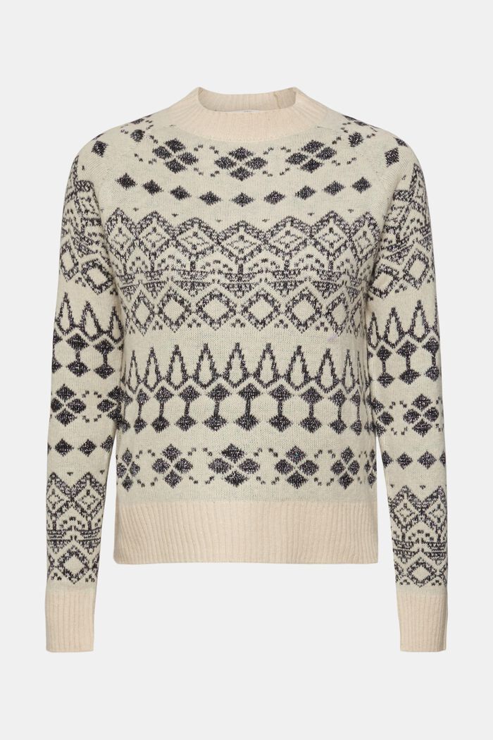 Jacquard-Pullover mit Glitzereffekt