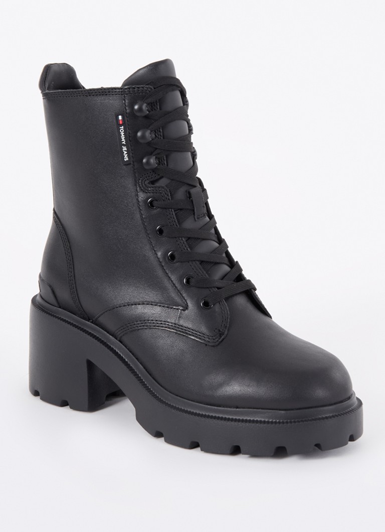 Ghete din piele cu șireturi Tommy Hilfiger