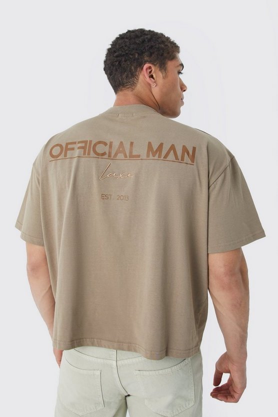 Kastiges Oversize T-Shirt mit Luxe-Stickerei