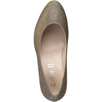 Gabor Plateau Pumps in gold