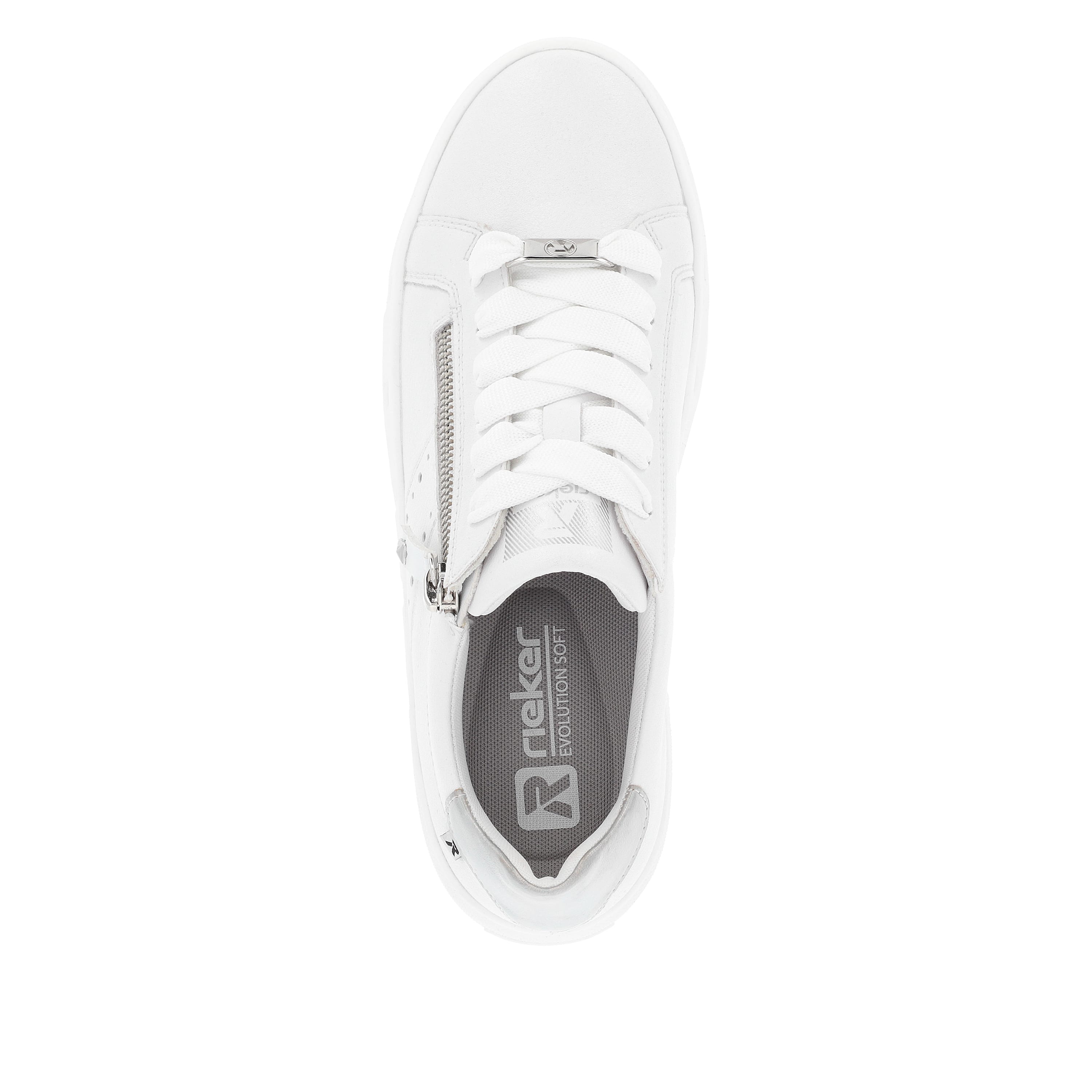 Rieker Damen Sneaker Low clear white