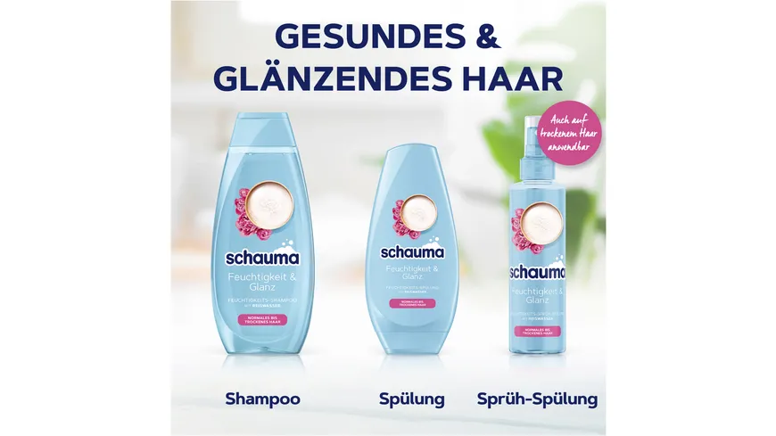SCHAUMA Shampoo Feuchtigkeit & Glanz 400 ml