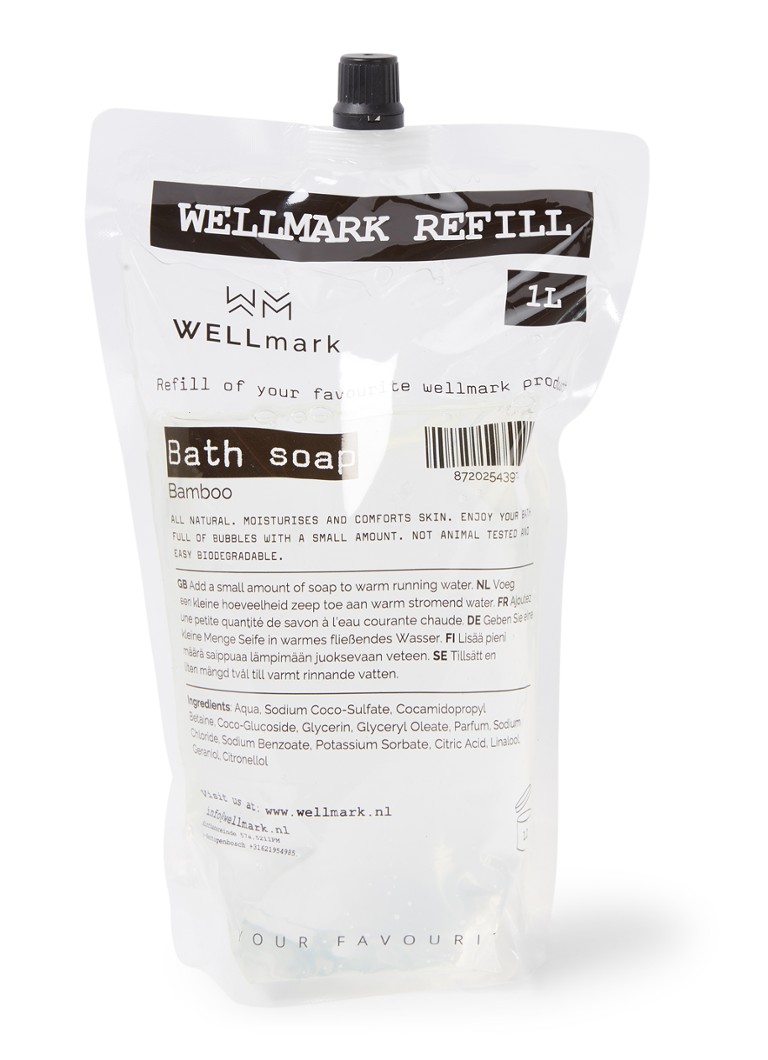 Wellmark Bath Soap Bamboo Refill - bath soap refill 1 liter